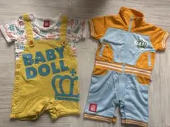 BABYDOLL カラフルロンパース 2点セット　70サイズ