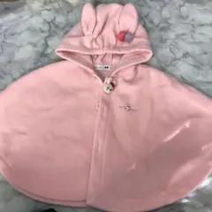 【ニットプランナー】ポンチョ ケープ うさぎ ピンク フリース