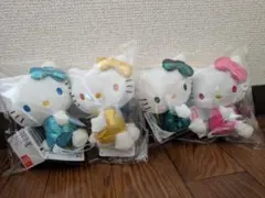 【新作!!即日発送】ハローキティ　マスコット　キラキラ　4種セット