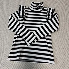 ストライプ タートルネック カットソー 130