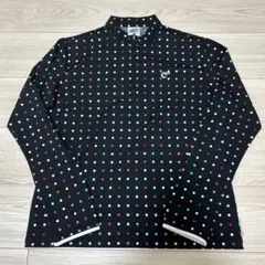 PARADISO ハーフジップ 長袖シャツ L 黒ドット