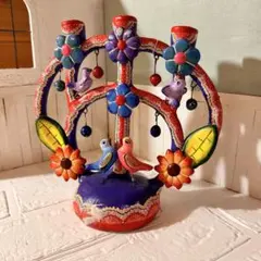 メキシコ メテペック 生命の樹 壁掛け鏡 陶芸 工芸品 民芸品 インテリア メキシコ メテペック 生命の樹 壁掛け鏡 陶芸 工芸品 民芸品