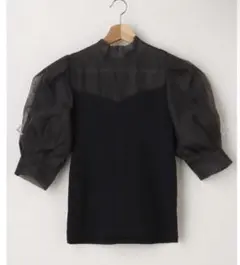 INGNI(イング) 2WAYボウタイ袖異素材／ニット　M