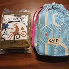 KALDI KALDI'S Angel ドリップコーヒー とコーヒー入りの巾着袋のサムネイル