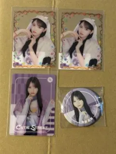 きゅーすと 真鍋凪咲 すきくじ 真鍋凪咲 クリアカード3枚 缶バッジ