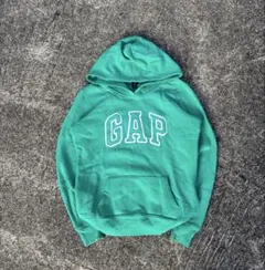 【古着】90s OLD GAP ミントグリーン パーカー y2k ロゴドン