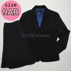 【新品/中古】上下セット/レディース9号/スカートスーツ/長袖ジャケット/黒のサムネイル