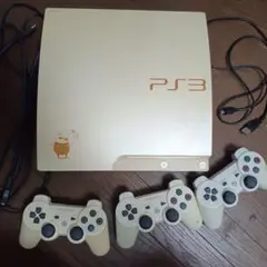 SONY PS3 ゴールド 本体 コントローラー3台付き(アルスラーン戦記無双付