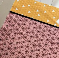 鬼滅の刃 ねずこ　麻の葉柄 生地　ハギレ　ハンドメイド