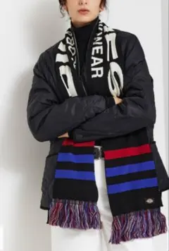 ディッキーズ　サッカーマフラー　セール　新品　ブラック　メンズ　レディース