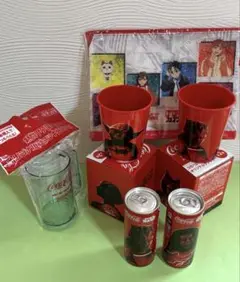 コカコーラ　スターウォーズタンブラー2個と熱闘甲子園ジョッキ3個とフラットポーチ
