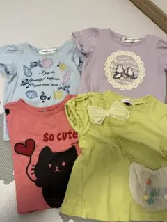 moononnon他　子供用Tシャツ4枚セット女の子80センチ