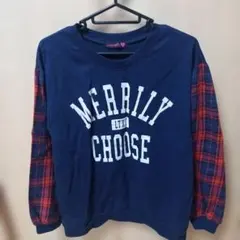 Lovetoxic MERRILY CHOOSE ネイビートレーナー M