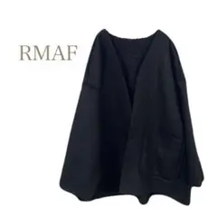 【新品・未使用】RMAF 黒 ノーカラー　リバーシブルジャケット　レディース