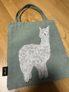 m.m アルパカ イラスト ミニトートバッグ