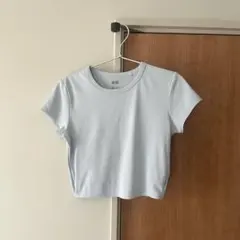 UNIQLO ユニクロ エアリズムソフトクロップドT ライトブルー