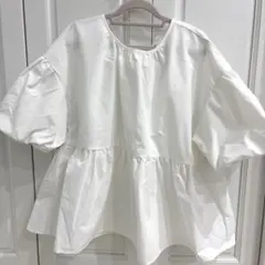 coca パリフワバックリボンブラウス