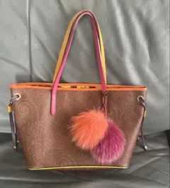 エトロ　ETRO ペイズリー柄 トートバッグ ショルダーバッグ　イタリア製のサムネイル