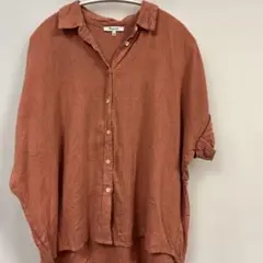 【価格重視】Madswell テラコッタ色 シャツ Lサイズ