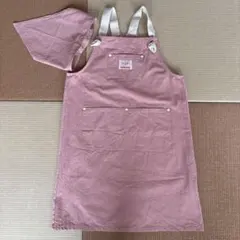 OCEAN&GROUND エプロン 三角巾セット ピンク L(140〜160)