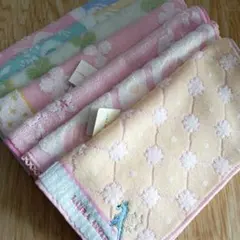 LAURAASHLEY タオルハンカチ 七枚 恐竜 熊 兎 蛇 栗鼠