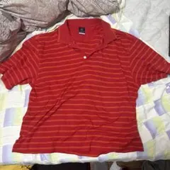 MAJESTIC ポロシャツ レッド ボーダー 半袖のサムネイル