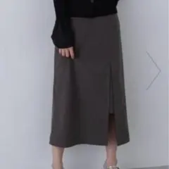 美品N.NaturalBeautyBasicコーデュロイスリット タイトスカート