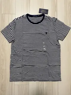 POLO ストライプ Tシャツ ホワイト/ネイビー