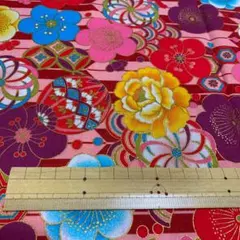 矢絣 ピンク系 花 毬 牡丹 梅 小紋柄 亀甲 青海波 ハギレ はぎれ 生地