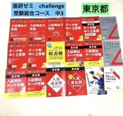 ほぼ未使用　2024版　進研ゼミ　チャレンジ　受験　入試シリーズ　英数国理社のサムネイル