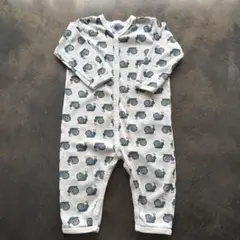 PETIT BATEAU オーガニックコットン ロンパース 12m 74cm