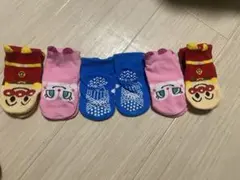 アンパンマン キッズ靴下５足セット滑り止め付き