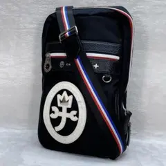 ✨美品✨カステルバジャック ドビー ボディバッグ ナイロン ブラック レザー