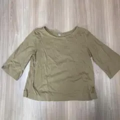 ユニクロ　七分袖　ベージュ