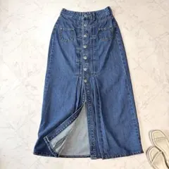 美品 アトリエ サムシング デニム スカート ロング M 日本製 1.9万のサムネイル