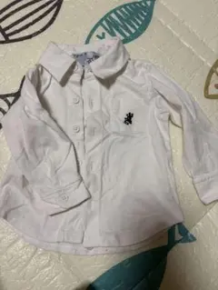 アニエスベー　ホワイト長袖シャツ ポケット付き