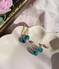 天然石 ピアス ハンドメイド