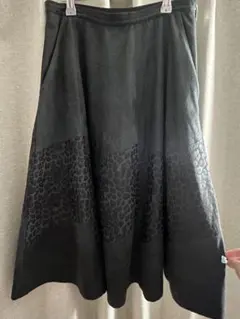 DIESEL レオパード柄 ロングスカート 26 フェイクレザー フレアスカート