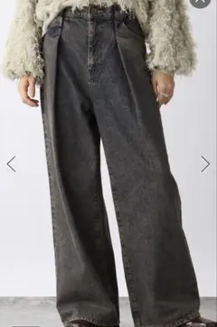 タックデニムワイドパンツ JEANASIS