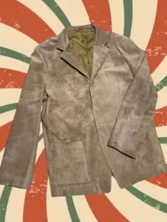 【新品】希少ピックレザースエード　テーラードジャケット