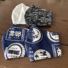 和柄布マスク4枚ゴムなしのサムネイル