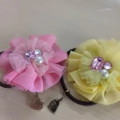 ディズニープリンセス、ヘアゴムセット、ベル、オーロラ