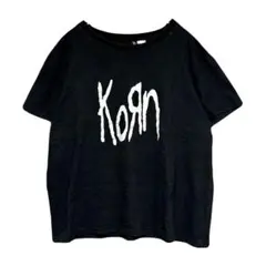 H&M KORN コーン ロゴ バンドTシャツ ブラックのサムネイル