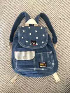 美品　ミキハウス　DOUBLE.B デニムリュック 星柄