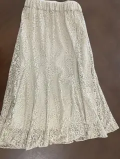 Spick&Span レース マーメイド ロングスカート 白 ベージュ 美品