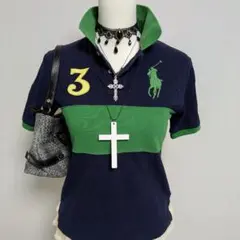 ポロ　ラルフローレン　ポロシャツ　ビッグポニー　　y2k　ピチ