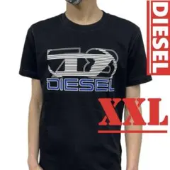 ラスト１点ディーゼル　Tシャツ　XXL　A12502　Ｄロゴブラック