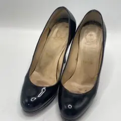 クリスチャンルブタン エナメル パンプス 黒 34 1/2（約21.5cm）