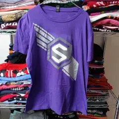 90sアンビルホンジュラス製ヴィンテージМパープルtシャツUSA直輸入メンズ古着のサムネイル