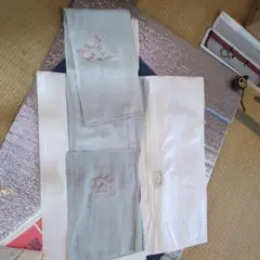 洗える紗訪問着 4点セット 紺色 鶴柄 - メルカリ